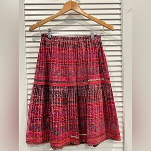 East Asian Boho Pleated Skirt +  Bonus Matching Top